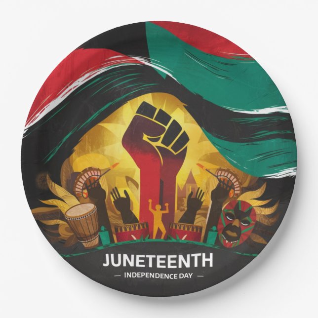 Juneteenth Independence Day  Paper Plate (Front)