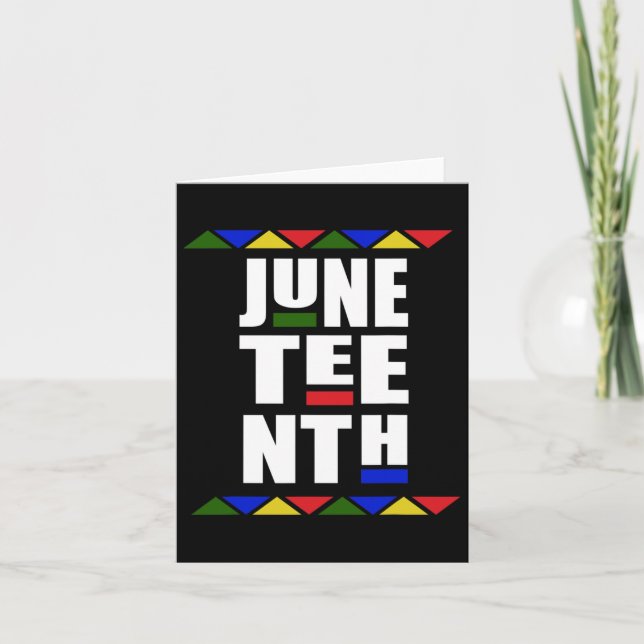 Juneteenth Independence Day Retro Celebration  Card (Front)