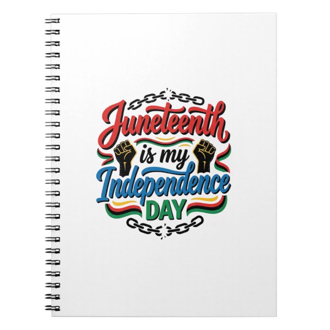 Juneteenth Independence Day Vintage Shirt Design_1 Notebook (Front)