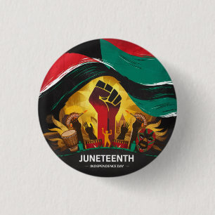 Juneteenth Independence Day Vinyl 1 Inch Round Button