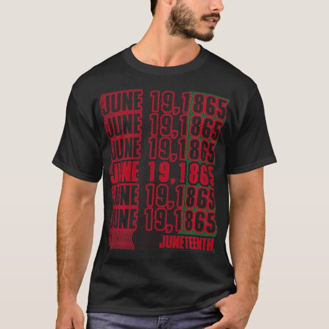 Juneteenth Inspired Juneteenth Quote Related Black T-Shirt (Front)