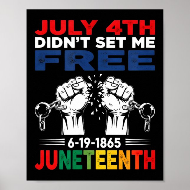 Juneteenth is independence day black history july poster (Front)
