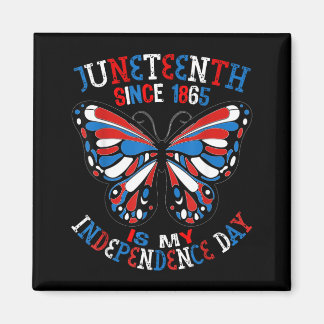 Juneteenth Is Independence Day Butterfly Red White Magnet