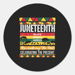 Juneteenth Is My Independence Day African 1865 Fre Classic Round Sticker