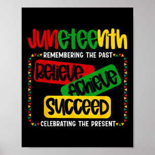 Juneteenth Is My Independence Day Believe Achieve  Poster