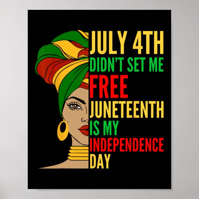 Juneteenth Is My Independence Day Black History Ci Poster (Front)