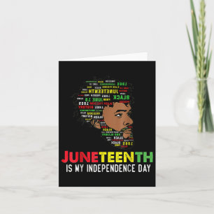 Juneteenth Is My Independence Day Black King Fathe Card