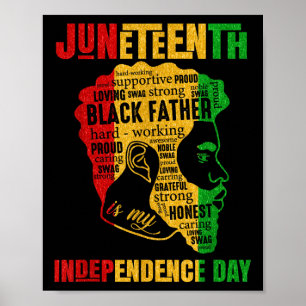 Juneteenth Is My Independence Day Black King Fathe Poster