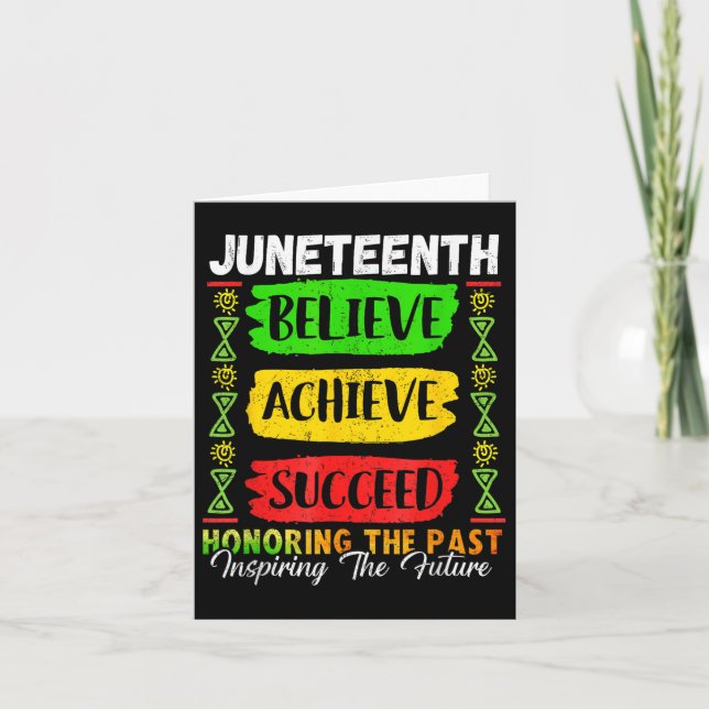 Juneteenth Is My Independence Day Black Pride _1  Card (Front)