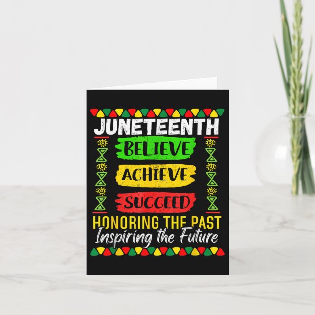 Juneteenth Is My Independence Day Black Pride  Card (Front)