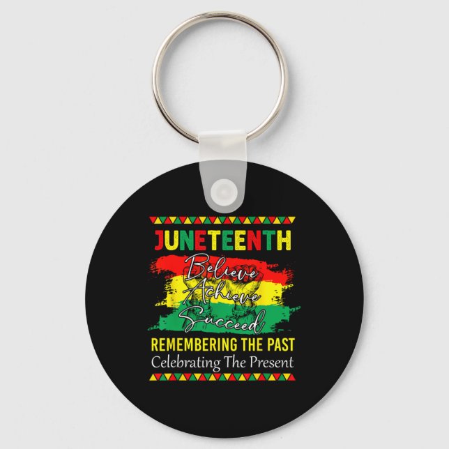 Juneteenth Is My Independence Day Black Pride Mela Keychain (Front)