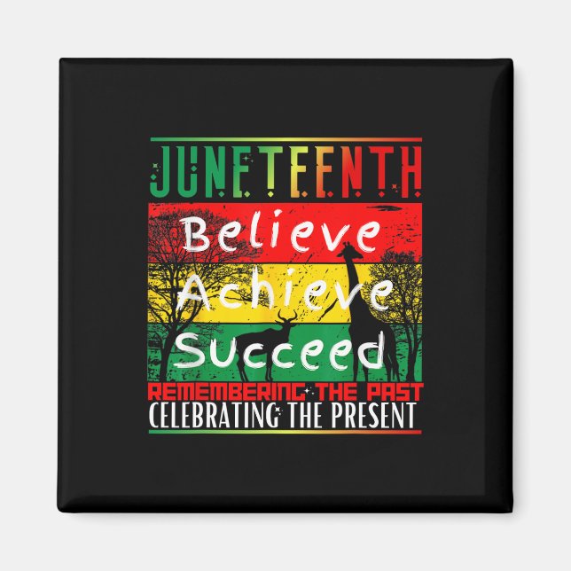 Juneteenth Is My Independence Day Black Pride Mela Magnet (Front)