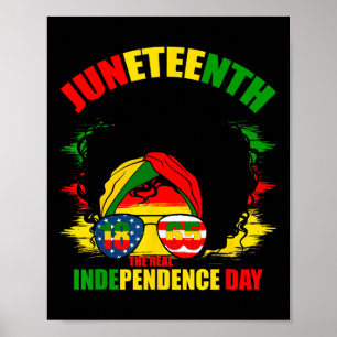 Juneteenth Is My Independence Day Bold Black Women Poster