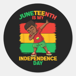 Juneteenth Is My Independence Day Classic Round Sticker