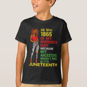 Juneteenth Is My Independence Day Free Black Women T-Shirt