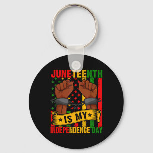 Juneteenth Is My Independence Day Free Ish Black M Keychain