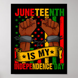 Juneteenth Is My Independence Day Free Ish Black M Poster