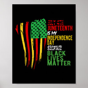Juneteenth Is My Independence Day Free Ish Black M Poster