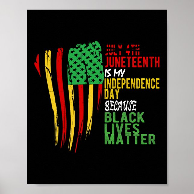 Juneteenth Is My Independence Day Free Ish Black M Poster (Front)