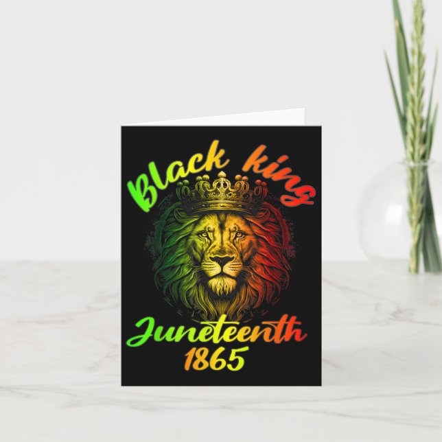 Juneteenth Is My Independence Day Lion Free Ish Si Card (Front)