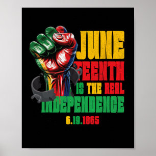 Juneteenth Is The Real Independence Day 1865 Pride Poster