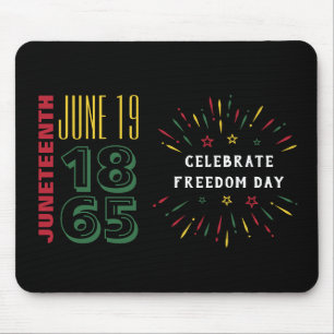 Juneteenth June 19 1865 Black History Fireworks Mouse Pad