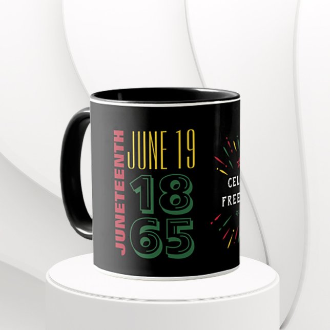 Juneteenth June 19 1865 Black History Fireworks Mug (Creator Uploaded)