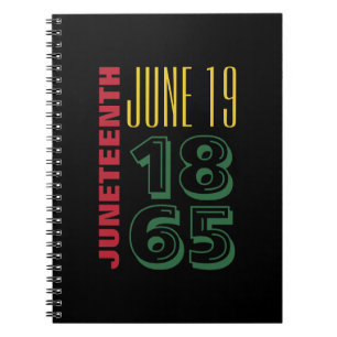 Juneteenth June 19 1865 Typography Black History Notebook