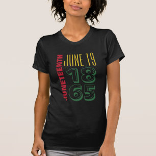 Juneteenth June 19 1865 Typography Black History T-Shirt