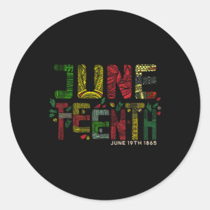Juneteenth June 19th 1865 Classic Round Sticker