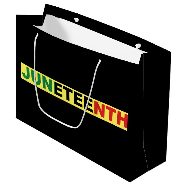 Juneteenth Large Gift Bag (Front Angled)
