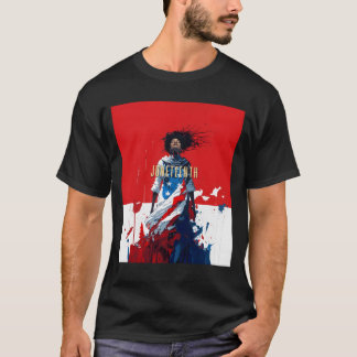Juneteenth Liberation and Unity on a Dark Backgrou T-Shirt