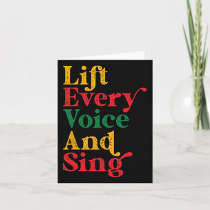 Juneteenth Lift Every Voice Sing Black History Mon Card