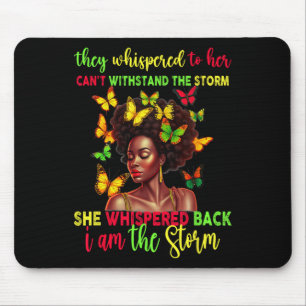 Juneteenth Melanin Girl Black Women Afro Black His Mouse Pad