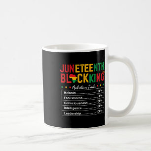 Juneteenth Men Black King Nutritional Facts Freedo Coffee Mug