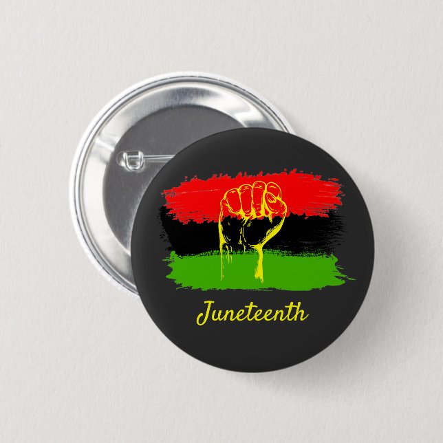 Juneteenth National Independence Day 2 Inch Round Button (Front & Back)