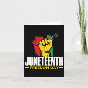 Juneteenth On June 19th Black Freedom  Card