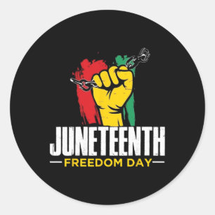 Juneteenth On June 19th Black Freedom Classic Round Sticker