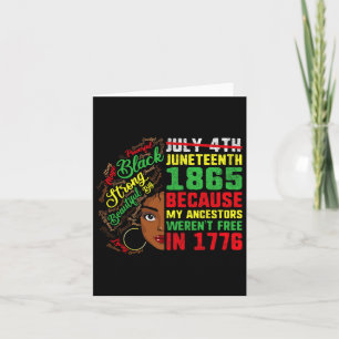 Juneteenth Outfit Women Girl Card
