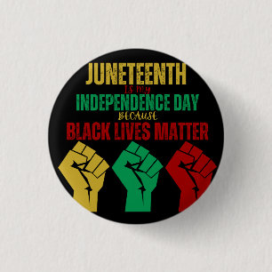 Juneteenth Pan-African Fist Buttom 1 Inch Round Button