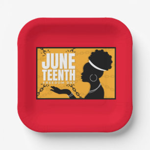 Juneteenth Paper Plate