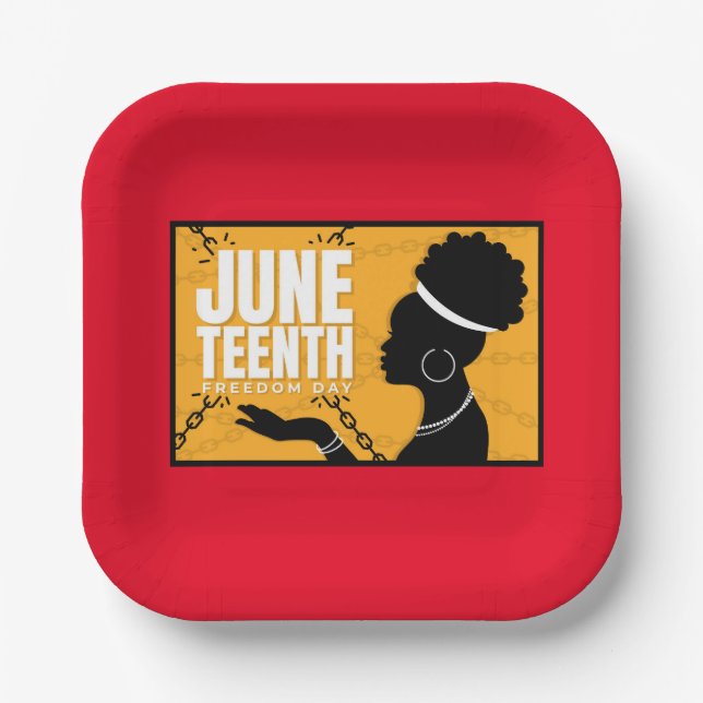 Juneteenth Paper Plate (Front)