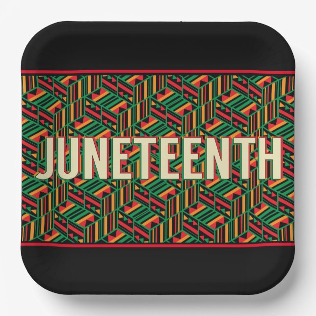Juneteenth  paper plate (Front)