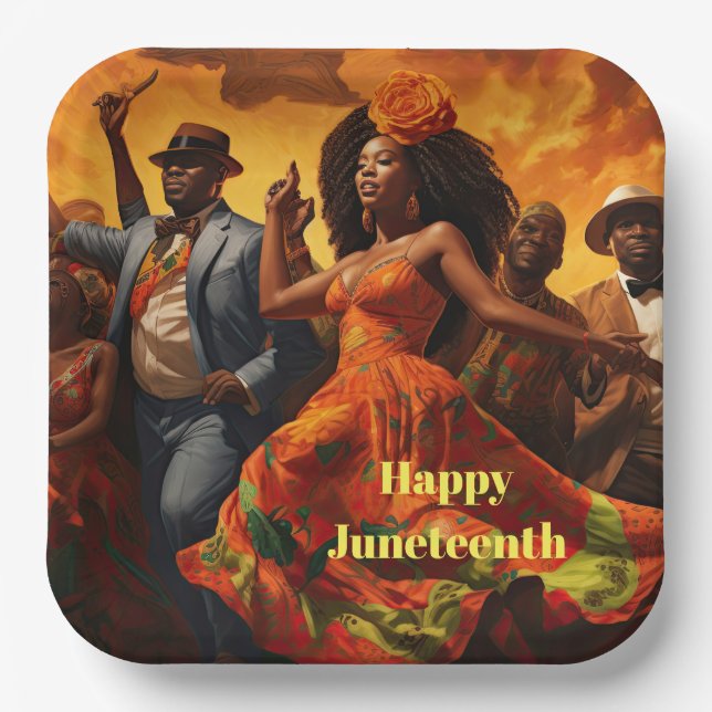 Juneteenth  paper plate (Front)