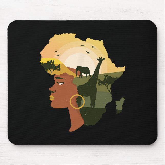 Juneteenth Party Favour Pan African Decor Afro Ame Mouse Pad (Front)