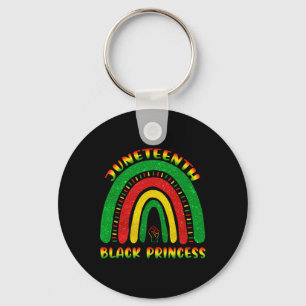 Juneteenth Princess Black African American Cute Wo Keychain