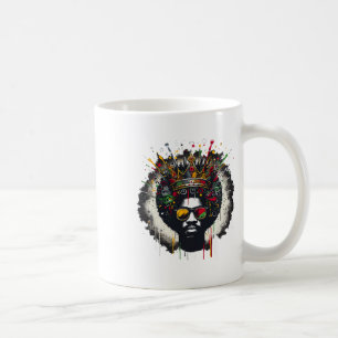 Juneteenth Proud Black King Men Fathers Day Black Coffee Mug