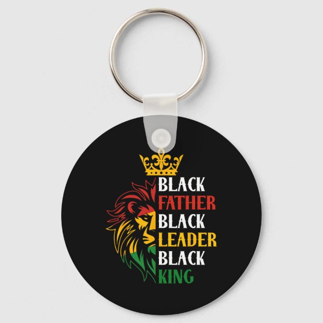 Juneteenth Proud Black Men Fathers Day Black Histo Keychain (Front)
