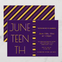 Juneteenth Purple Yellow Freedom Celebration