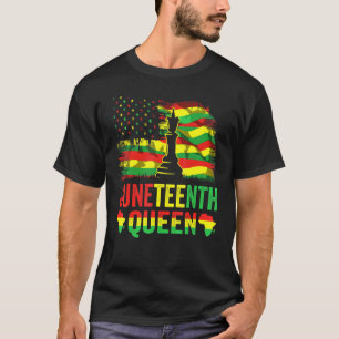 Juneteenth Queen African American Girl Juneteenth  T-Shirt